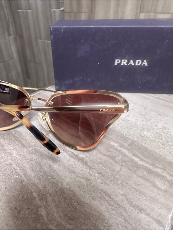 Prada Women\'s Gold Frame Brown Gradient Cat-Eye Sunglasses main image 5